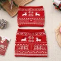 Set top crop e gonna in maglia di Natale, motivo rosso festivo con renne e fiocchi. - Taglia unica / Top And Bottom / Rosso
