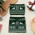 Set di top a tubo e gonna in maglia verde natalizia con simpatici motivi di renne festive. - Taglia unica / Top And Bottom / Verde
