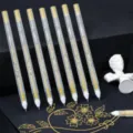 Golden metallic gel pens set for art drawing bullet tip waterproof marker pen art craft supply - Gold
