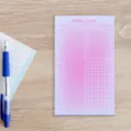Pink gradient daily schedule notepad, portable planner memo pad with checklist and time tracker. - Check Plan Table