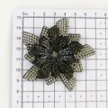 Rhinestone full-drill flower accessory detail view, perfect for DIY phone cases and shoes decor. - 3D Rhinestone Flower Style (2) / Silver Gray
