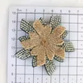 Rhinestone flower patch DIY craft accessory sparkling crystal applique for phone case shoes bag - Fabric Base Champagne Gold Style (4) / Black & Gold