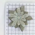 Rhinestone flower shoe charm DIY crystal diamond applique for phone case craft decor - Rainbow