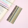 Morandi color translucent sticky notes index tabs, detail view of self-adhesive page markers. - Style 8