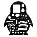 Plantilla de pintura hueca para ninos regla de encaje tema album de fotos DIY pinguino. - Estilo pingüino