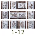 Hollow painting templates drawing stencils set for DIY photo albums and school art projects. - 1-12 Number Set