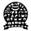 Plantilla de dibujo hueco negro molde DIY álbum de fotos scrapbooking artesanía herramienta diario. - Estilo de Insignia
