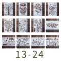 Plastic hollow painting stencils set for DIY art drawing templates and journal crafts - 13-24 Number Set