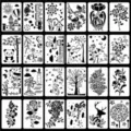 24pcs hollow painting stencils template DIY drawing scrapbooking art craft supplies tool - Set No. 1-24