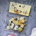 Butterfly Sticker Pack PET Waterproof Journaling Cup Decor Cute Butterfly Variant - Yellow Butterfly Language (40 Sheets)