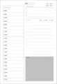 Bloc-notes journalier minimaliste avec chronologie horaire et espace mémo pour bureau. - Chronologie Quotidienne