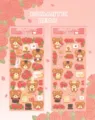 Cute romantic bear PVC waterproof DIY decorative planner sticker sheets for journaling. - Rose Bear