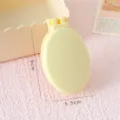 Mini pettine pieghevole con cuscino d'aria e specchio, spazzola per capelli da viaggio compatta. - Giallo