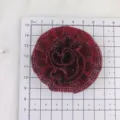 Dark red rhinestone flower accessory, sparkling crystal DIY shoe flower and brooch for fashion. - Red Flower Style (260802B)