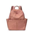 Fashion women backpack waterproof casual travel school bag large capacity stylish pink rucksack - Orange Red