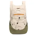 Lightweight foldable outdoor backpack, waterproof casual travel daypack with front bungee cord. - Off-White & Green