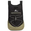Foldable outdoor backpack, black and khaki waterproof sports bag for hiking, travel and daily use. - Black Army Green