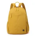 Casual nylon backpack for women, lightweight large capacity travel school bag yellow variant - Yellow