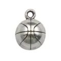 Basketball metal charm alloy DIY pendant for handmade necklace and bracelet jewelry making - Basketball