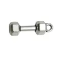 Silver dumbbell charm pendant alloy sports DIY jewelry necklace bracelet accessory findings. - Barbell Lifting