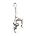 Sporty gymnast metal charm pendant for DIY necklace bracelet apparel jewelry making accessories. - Cheerleader