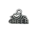 Cheerleading theme alloy metal charm pendant for DIY necklace bracelet jewelry accessory. - Cheer Team Letter