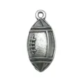 Antique silver American football metal charm pendant for DIY jewelry making necklace bracelet accessory - Rugby Ball