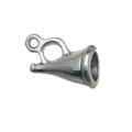 Silver megaphone charm alloy sports cheerleader pendant for DIY necklace bracelet jewelry making - Horn