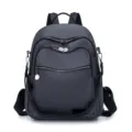 Dark grey women backpack casual commute travel large capacity daily stylish bag variant - Gray