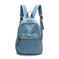 Sac à dos en jean bleu classique sac d'école étudiant décontracté voyage vintage unisexe - Bleu