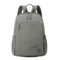 Lightweight nylon travel backpack for women, casual daily school bookbag with multi pockets. - Gray