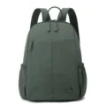 Dark Green Nylon Travel Backpack Lightweight Casual Commuter School Bag for Women. - Dark Green
