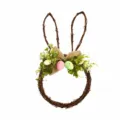 Στέφανος Πάσχα με κλαδιά, τεχνητά φύλλα, λινάτσα και χρωματιστά αυγά για όμορφη διακόσμηση. - Στυλ Πασχαλινού Αυγού(YT09230005)