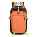 Large capacity outdoor hiking backpack for men and women, orange and brown travel sports bag. - Orange