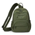 Women multi-pocket nylon waterproof casual backpack travel daily commuter book bag green - Green
