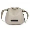 Casual canvas shell shoulder bag for women, stylish cross-body bag in beige color. - Beige