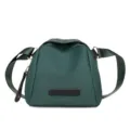 Dark green oxford cloth shell crossbody bag, versatile fashion single shoulder handbag. - Green