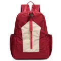 Red casual backpack, lightweight folding daypack for outdoor hiking travel camping. - Red
