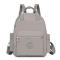 Grauer Oxford Stoff Freizeit Rucksack für Damen, stilvoller Reisetasche mit Fächern. - Violett Grau