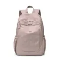Casual nylon backpack for women, large capacity waterproof school bag for daily commute. - Pink