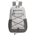 Stylish two-tone casual backpack with front bungee cord, lightweight travel school bag grey - Cloud Gray