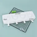 Weißes 4-Kavitäten-Herz-Silikon-Eiscreme-Stieleis-Form für die Küche DIY Dessertbacken. - Herz / Weiß