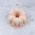 Silikon Kuchenform runde Kronen Backform Antihaft Backwerkzeug rosa Kuechenzubehoer 22cm - Morandi-Rosa