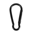Mousqueton gourde noir 5cm crochet métallique de 4mm d'épaisseur pour clés et équipement. - Noir