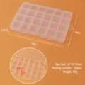 Clear plastic 24-grid storage box for small parts, beads and accessories organization. - Fixed Small 24 Grids (Slot Type) 2.2cm