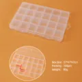 24-grid transparent plastic storage box, small parts organizer and bead container. - Fixed Small 24 Grids (Regular Type) 2.2cm