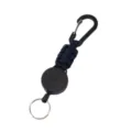 Outdoor tactisch paracord uittrekbare sleutelhanger robuuste karabijnhaak sleutelring - Marineblauw