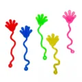 Jouets main collante TPR paillettes colorées élastiques amusants pour fête enfants - Main Gluante Pailletée / 10.6x4cm / Multicolore