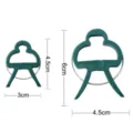Green plastic plant support clips with metal springs, available in 3cm and 4.5cm sizes. - S / Swallow Clip 20pcs Opp Bagged