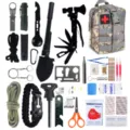 Ensemble d'outils de survie multifonctionnels de camping pelle tactique kit de premiers secours. - Camouflage Désert AUC